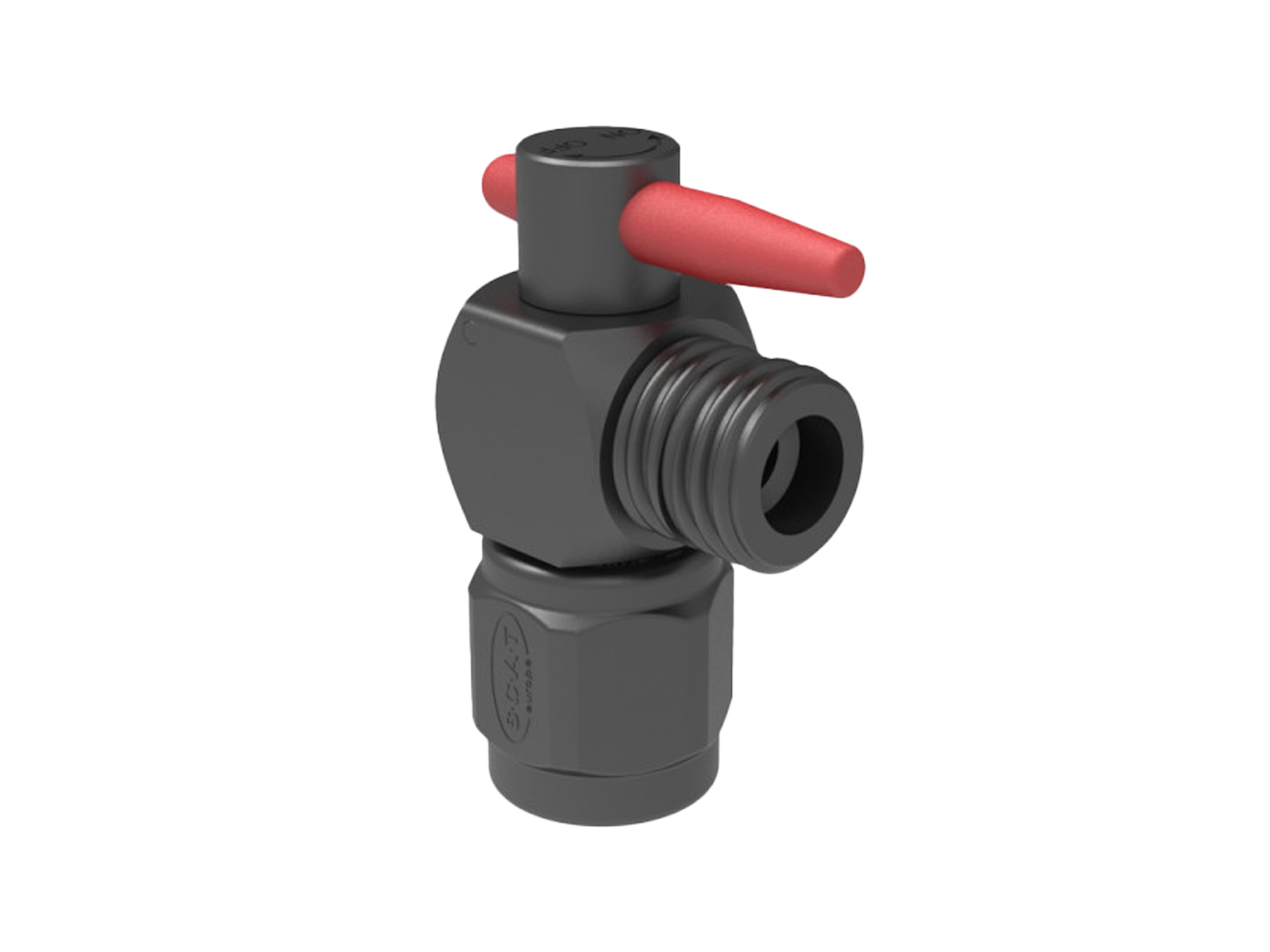 SCAT Lab Safety Angled Shut Off Valve