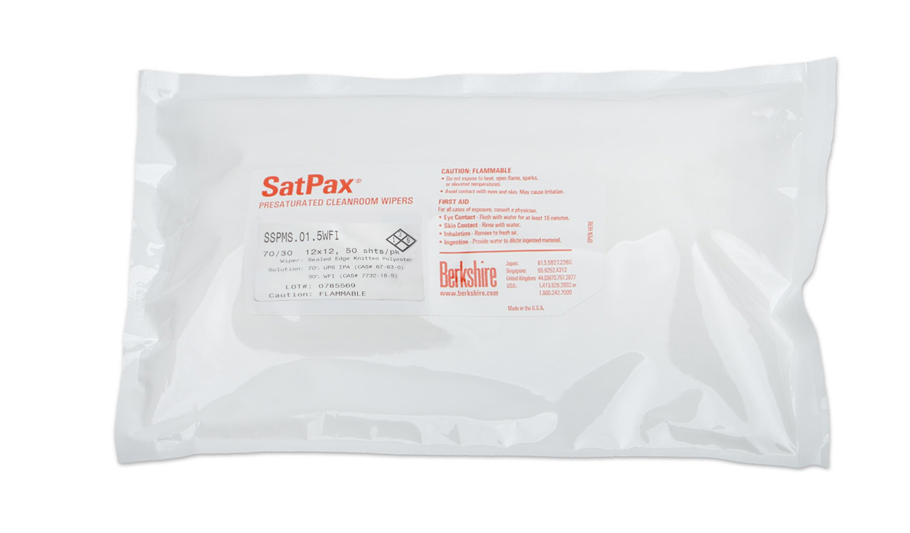 Berkshire Sterile SatPax MicroSeal WFI Wipes