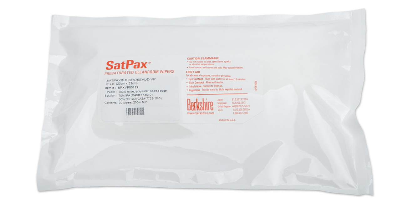 Berkshire SatPax MicroSeal-VP Wipes