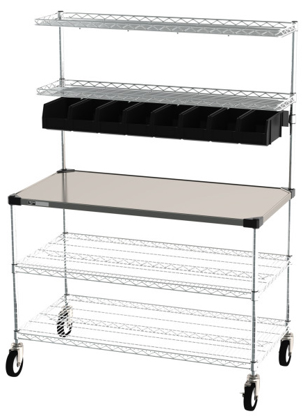 Metro Wire Shelving Workstation