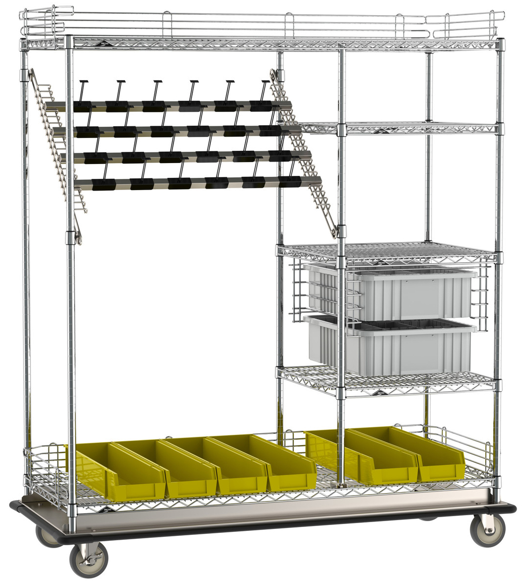 Metro Super Erecta Combination Style Wire Catheter Procedure Cart