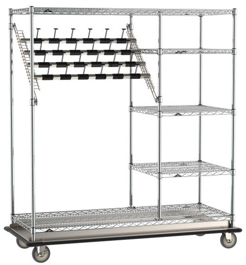 Metro Super Erecta Combination Style Wire Catheter Procedure Cart