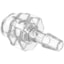 Eldon James Large Bore Female Luer Fitting in CrystalVu