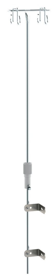 Metro FL317 Flexline 4-Hook IV Pole with Cart Mount