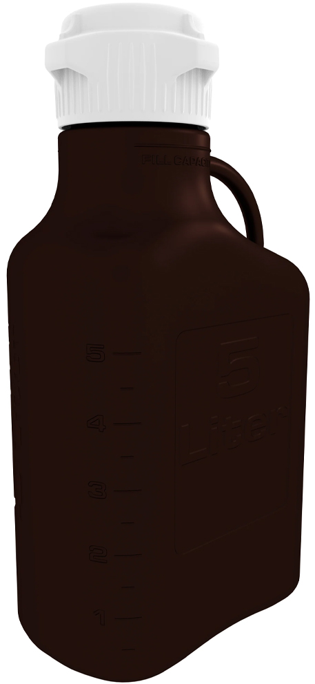 Foxx Life Sciences EZBio 5L Dark Amber Polypropylene Carboy with VersaCap