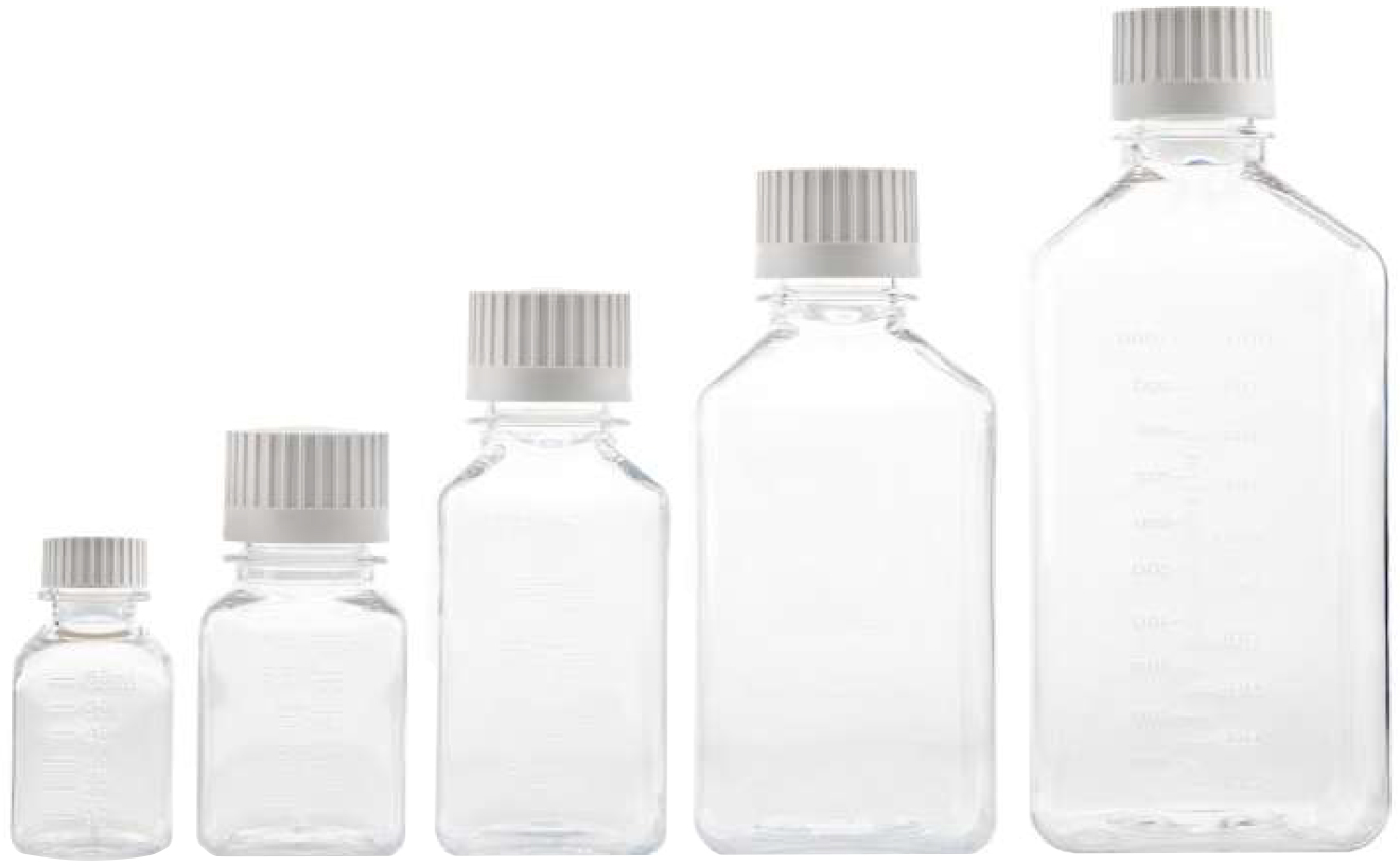 Foxx Life Sciences EZBio Titanium Square Media Bottles