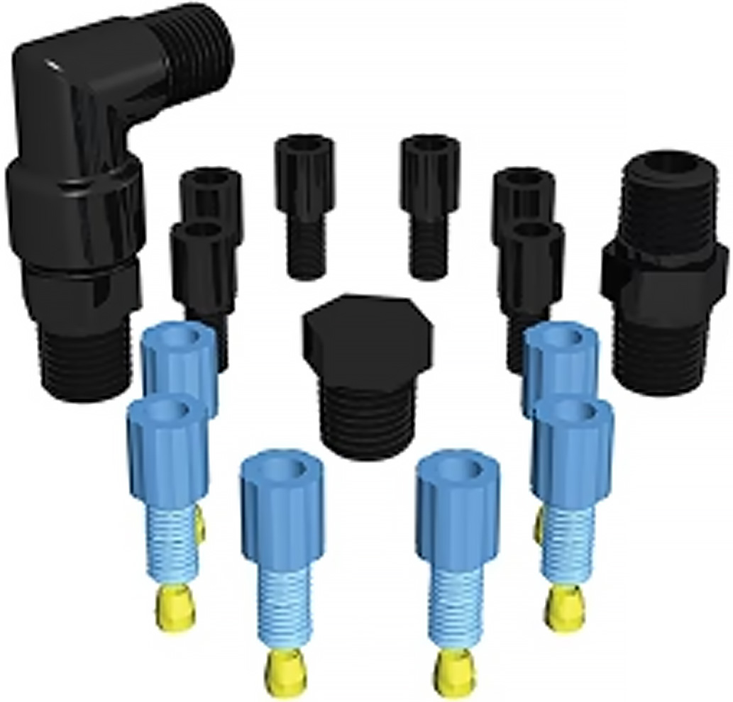 Foxx Life Sciences EZwaste 1/8in OD and 1/4in Fittings Kit