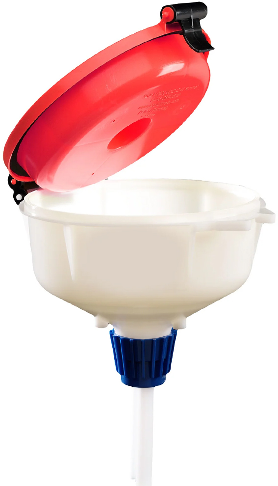 Foxx Life Sciences EZwaste HDPE Safety Funnel with VersaCap