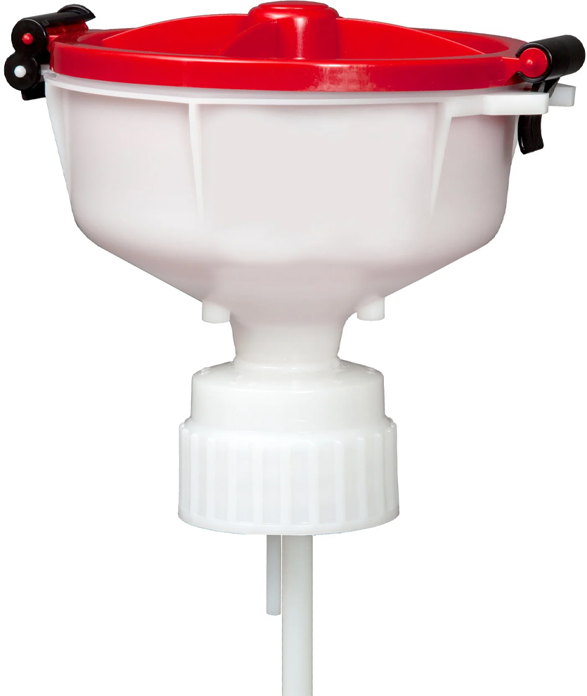 Foxx Life Sciences EZwaste HDPE Safety Funnel with VersaCap