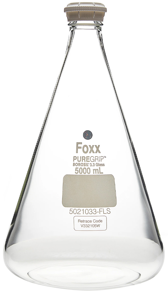Foxx Life Sciences PUREGRIP Erlenmeyer Flask with VersaCap