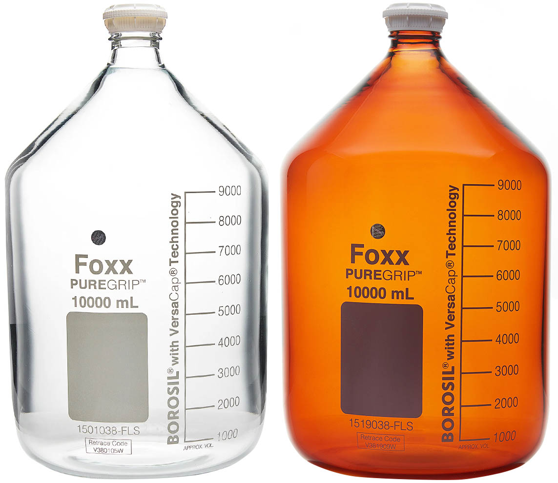 Foxx Life Sciences PUREGRIP Glass Bottles with VersaCap