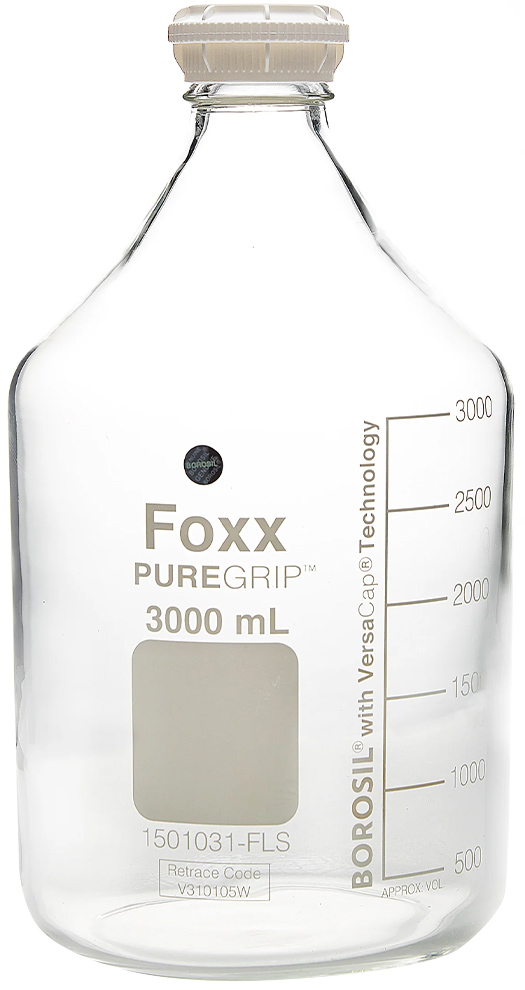 Foxx Life Sciences PUREGRIP Glass Bottles with VersaCap
