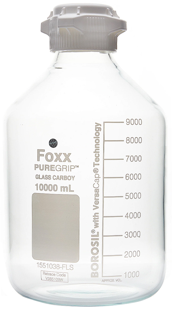 Foxx Life Sciences PUREGRIP Glass Carboy with VersaCap