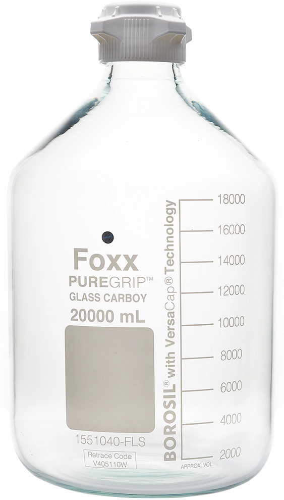 Foxx Life Sciences PUREGRIP Glass Carboy with VersaCap