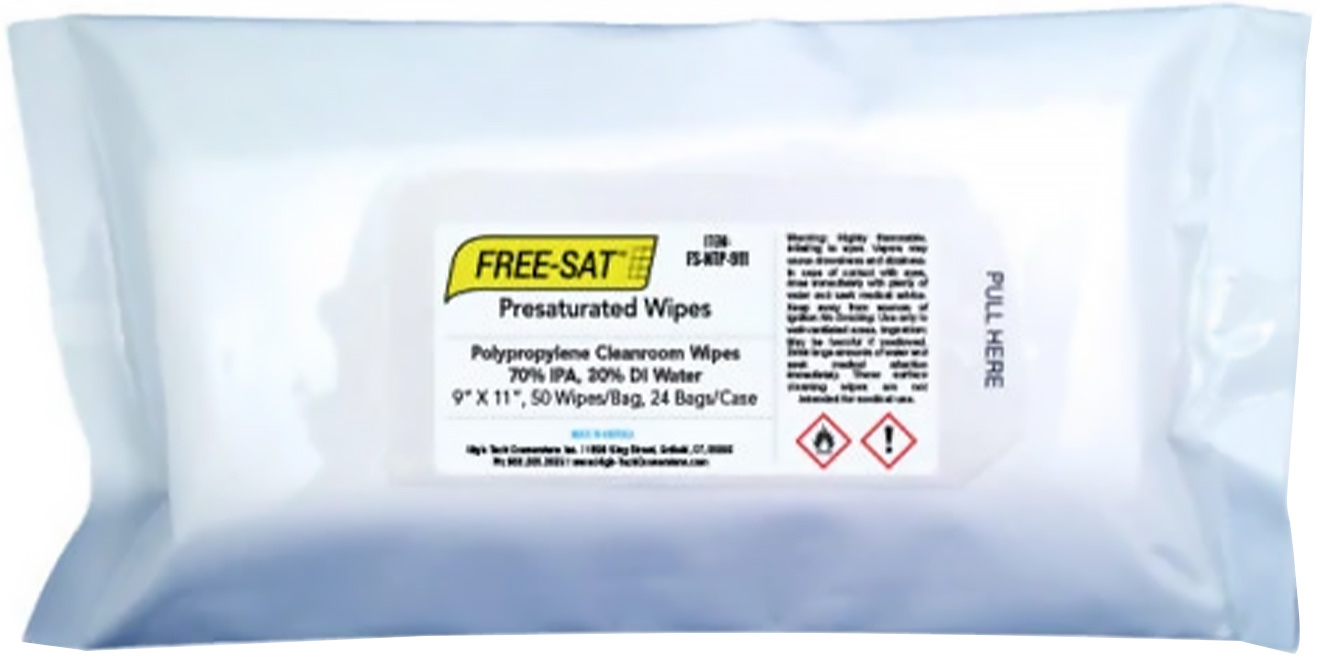 High-Tech Conversions FREE-SAT 70% IPA Polypropylene Wipes