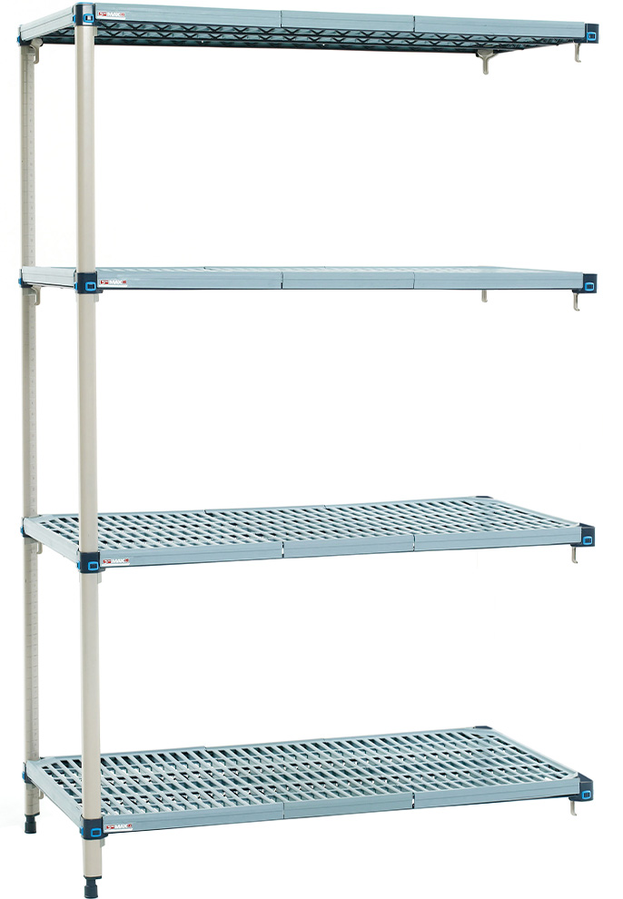 Metro MetroMax Q 4 and 5 Shelf Plastic Industrial Shelving Add-On Units