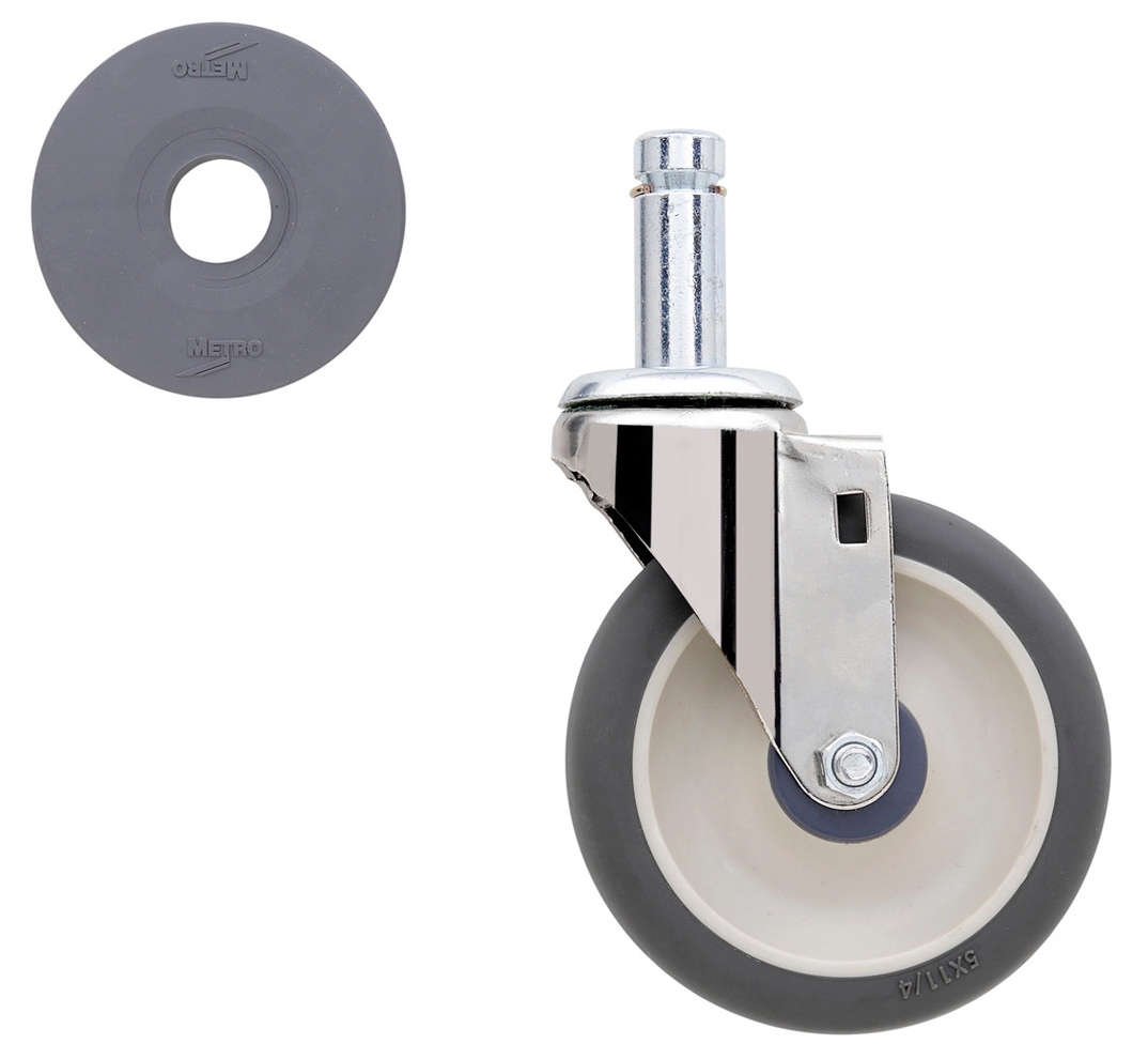 Metro Plated Swivel Stem Worktable Caster