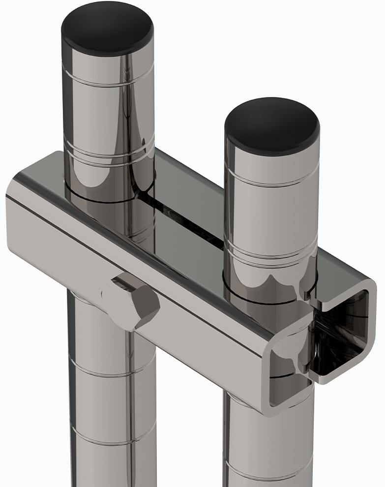 Metro Stainless Steel Post Clamp for Seismic Shelving