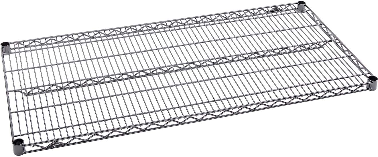 Metro Super Erecta Industrial Wire Shelf with Smoked Glass Finish