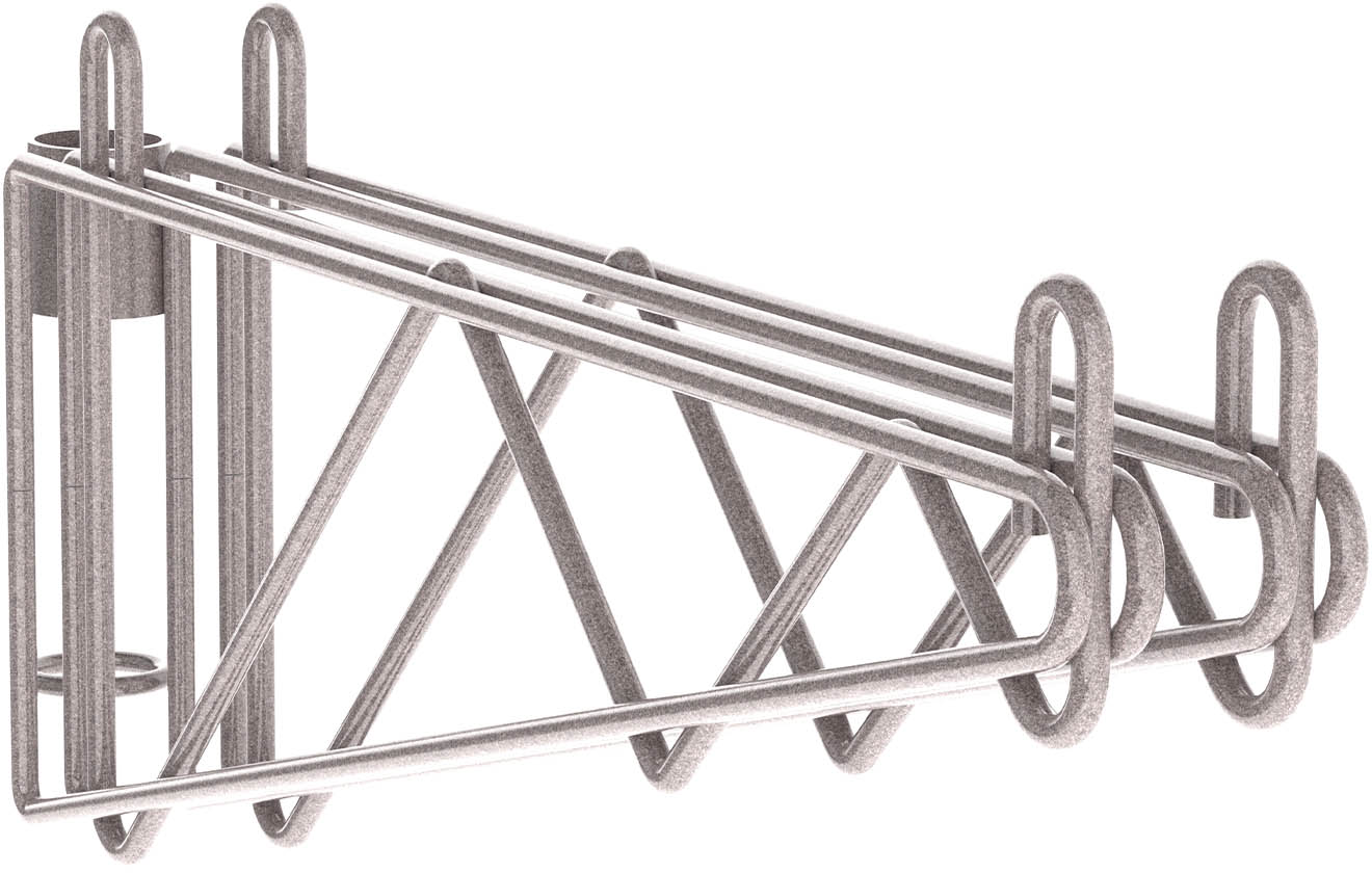Metro Super Erecta Post-Type Wall Mount Double Shelf Bracket