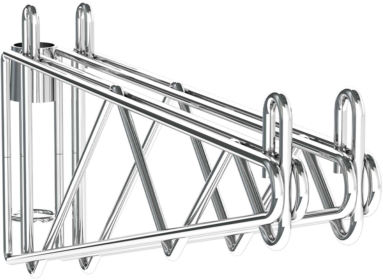 Metro Super Erecta Post-Type Wall Mount Double Shelf Bracket
