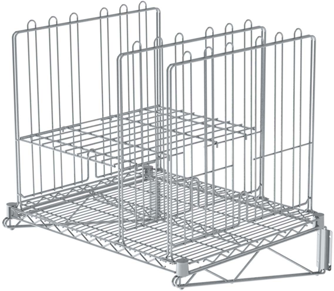 Metro Wire Overhead Storage Shelf with Dividers