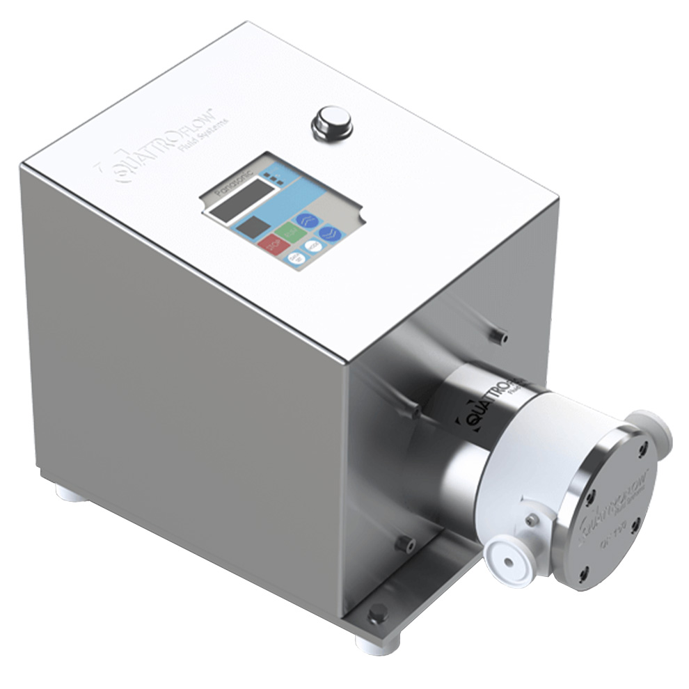 Quattroflow QF150 Series 4-Piston Diaphragm Pump with Single-Use Chambers