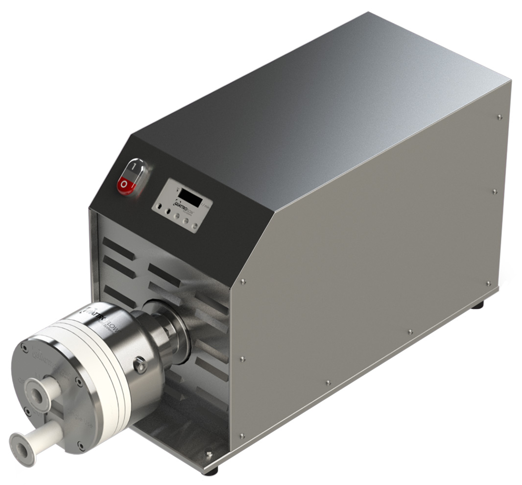 Quattroflow QF2500 Series 4-Piston Diaphragm Pump with Single-Use Chamber