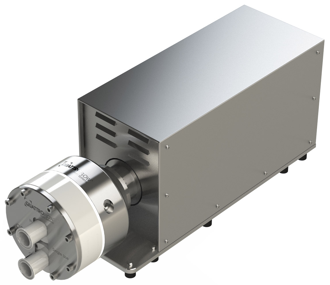 Quattroflow QF5k Series 4-Piston Diaphragm Pump with Single-Use Chamber