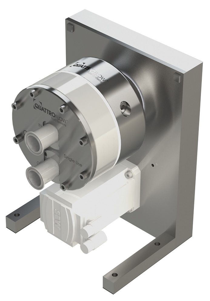 Quattroflow QF5k Series 4-Piston Diaphragm Pump with Single-Use Chamber