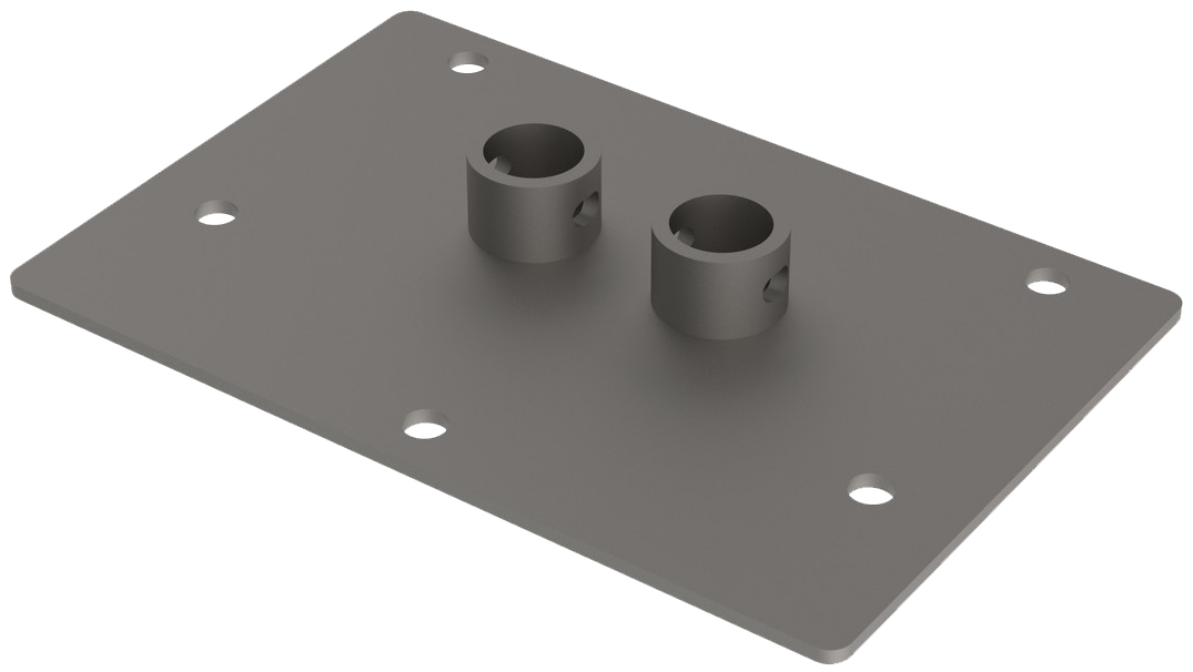 Metro SABP25BR-2PK Seismic Shelving Rectangular Base Plate Kit