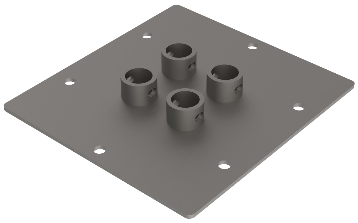 Metro SABP46BR-1PK Seismic Shelving Square Base Plate Kit