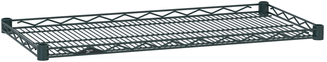 Metro Super Erecta Drop Mat Wire Display Shelf with Smoked Glass Finish
