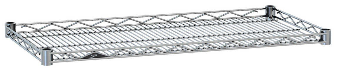 Metro Super Erecta Drop Mat Wire Display Shelf with Chrome Finish