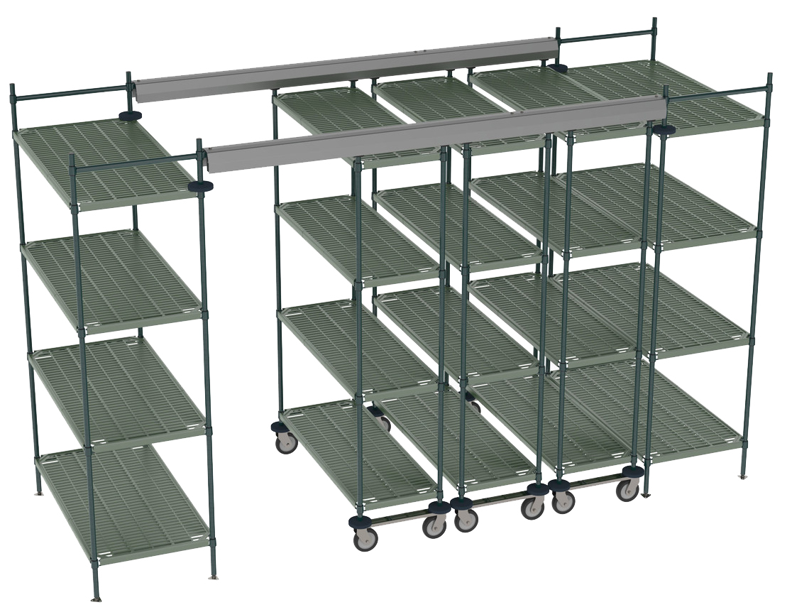 Metro Super Erecta Top-Track Overhead Track Shelving Complete Kit