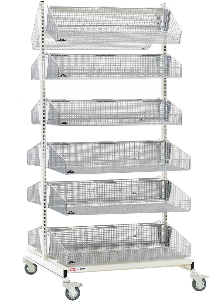 Metro qwikSIGHT Double-Sided Basket Shelving Unit