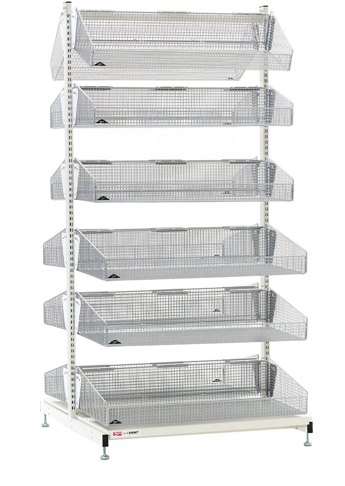 Metro qwikSIGHT Double-Sided Basket Shelving Unit
