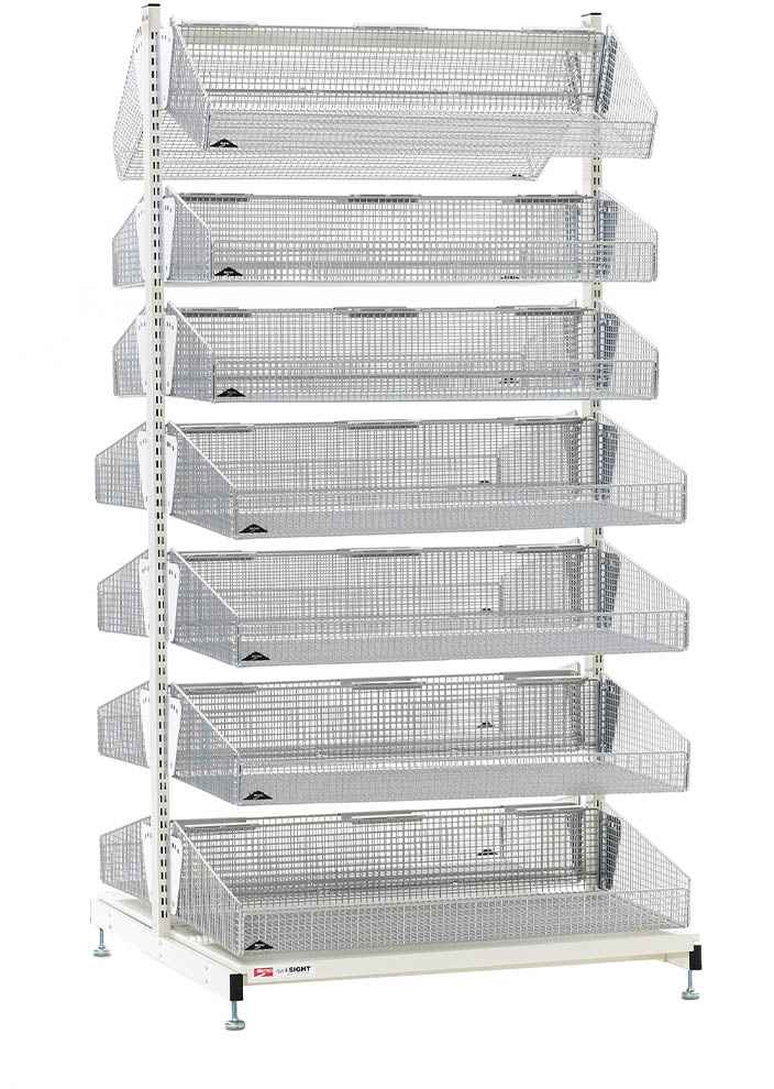 Metro qwikSIGHT Double-Sided Basket Shelving Unit