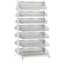 Metro qwikSIGHT Double-Sided Basket Shelving Unit (14 shelf, stationary)