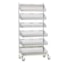 Metro qwikSIGHT Mobile Singled-Sided Basket Shelving Unit - 6 baskets