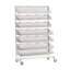 Metro qwikSIGHT Mobile Singled-Sided Basket Shelving Unit - 7 baskets