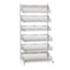 Metro qwikSIGHT Stationary Singled-Sided Basket Shelving Unit - 6 baskets