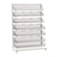 Metro qwikSIGHT Stationary Singled-Sided Basket Shelving Unit - 7 baskets