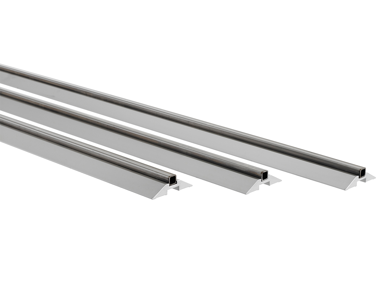 Metro qwikTRAK Floor Track Shelving Double Deep Track Set