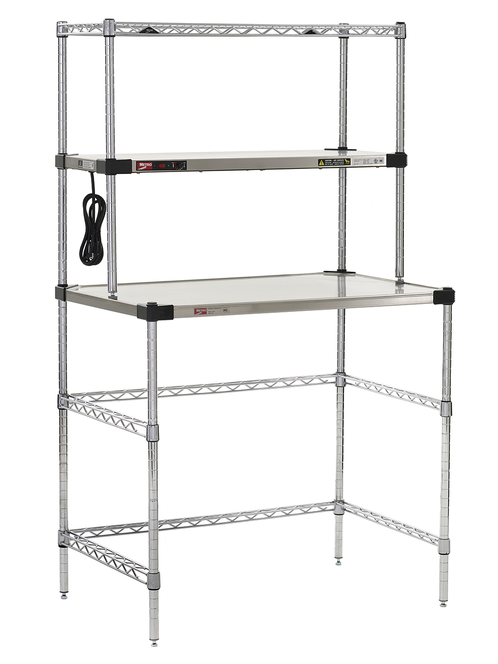 Metro Super Erecta Hot Workstation with Stainless Steel Heated Shelf