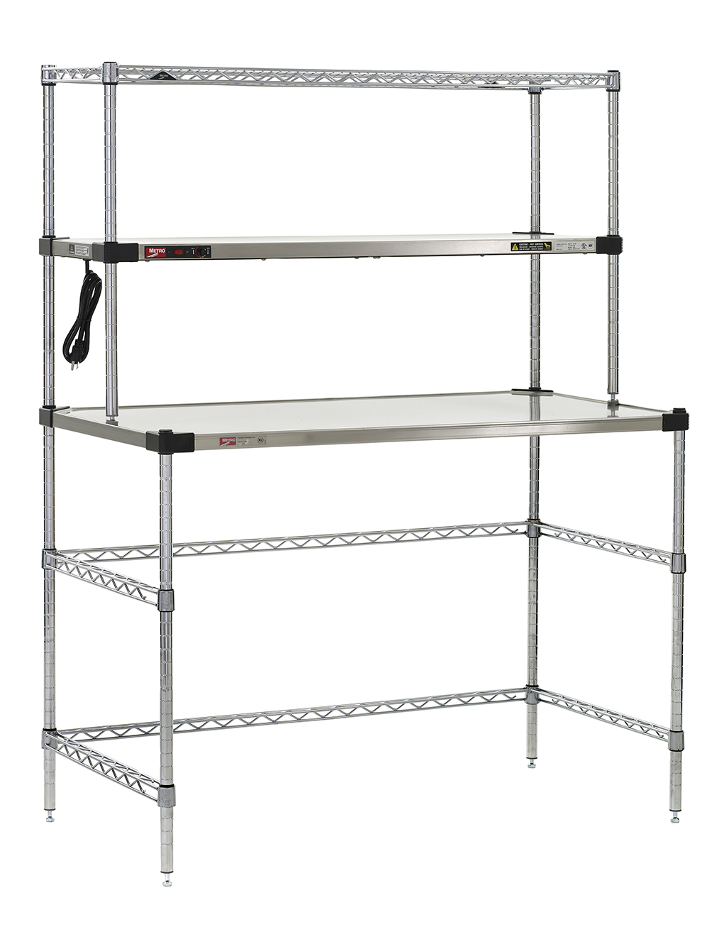 Metro Super Erecta Hot Workstation with Stainless Steel Heated Shelf
