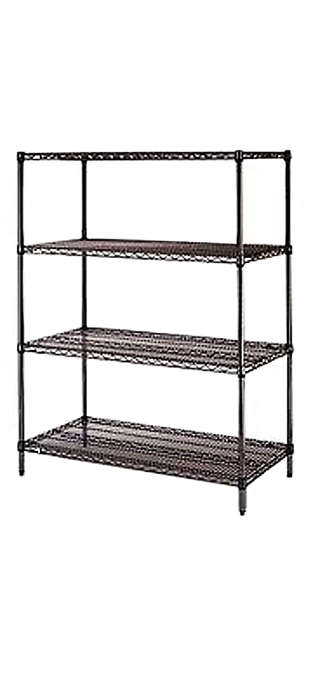 Olympic 4 Shelf Starter Unit with Black Finish
