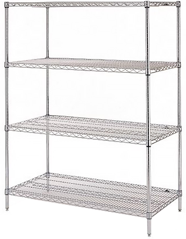 Olympic 4 Shelf Starter Unit with Chrome Finish