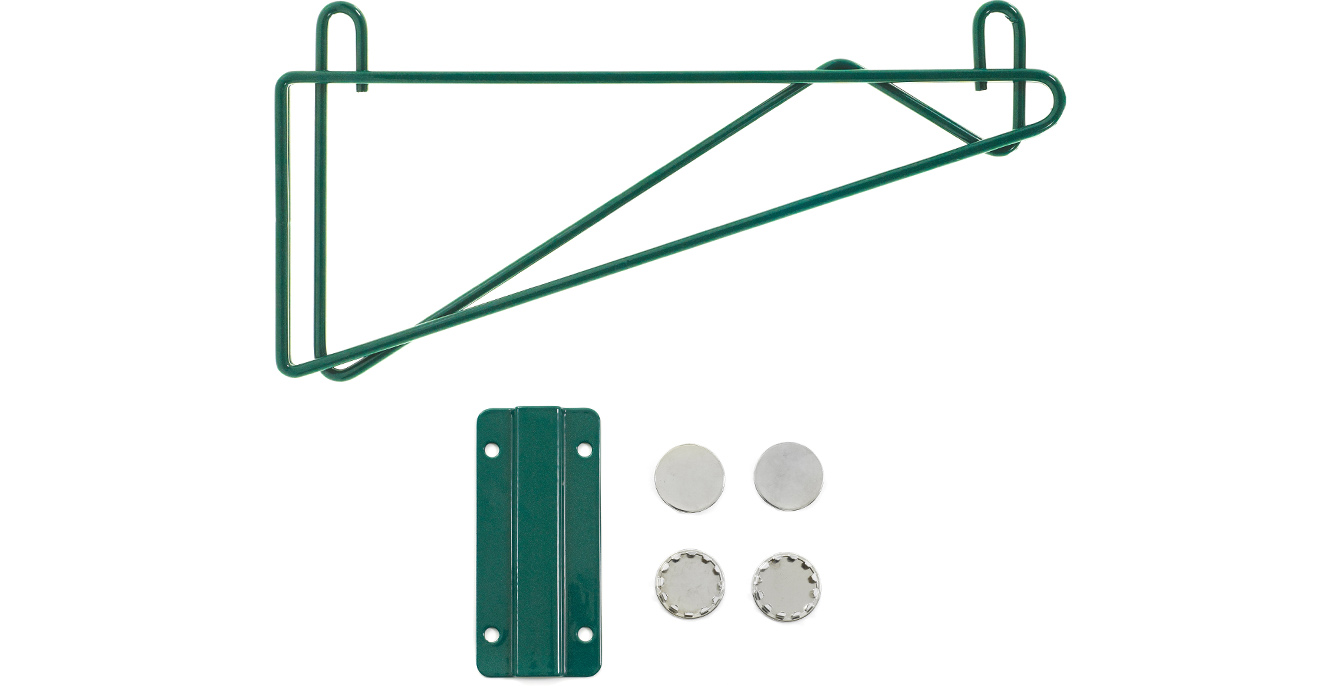 Olympic Single Support Direct Wall Mount, Green Epoxy