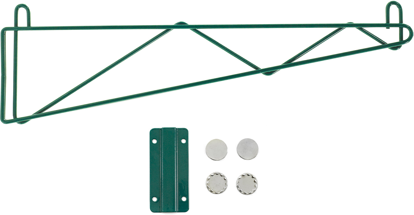 Olympic Single Support Direct Wall Mount, Green Epoxy